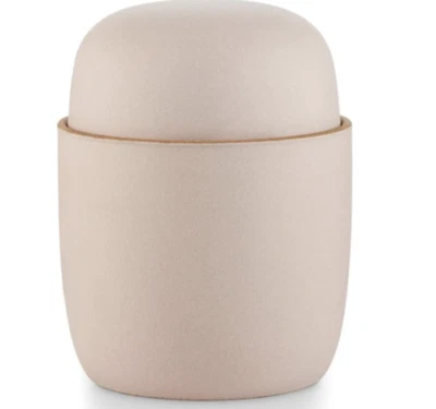 ILLUME Rosewood Cassis Currant Bergamot Lidded Pink Matte Ceramic Candle Décor - Image 1 of 4