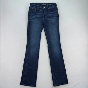 7 For All Mankind Bootcut Jeans Dark Wash Denim Stretch Womens Size 27 (tag 29) - Picture 1 of 8