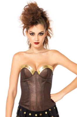 Sexy Gladiator Warrior Women Bustier Corset Costume Accessory - Image 1 of 2