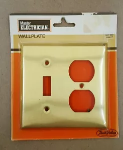 MASTER ELECTRICIAN WALLPLATE - POLISHED BRASS - 547950 - CFB91F - WALL PLATE - Picture 1 of 3