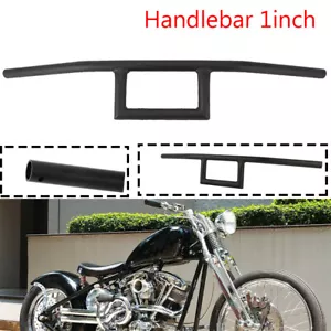 1 inch Handlebars Motorcycle 25mm Drag Bars Rise Black For Harley Chopper Bobber - Picture 1 of 10