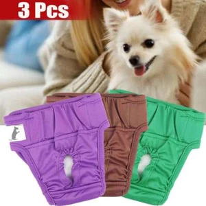 3x Pet Dog Diaper Pants Puppy Female Nappy Physiological Panties Underwear new - Picture 1 of 14