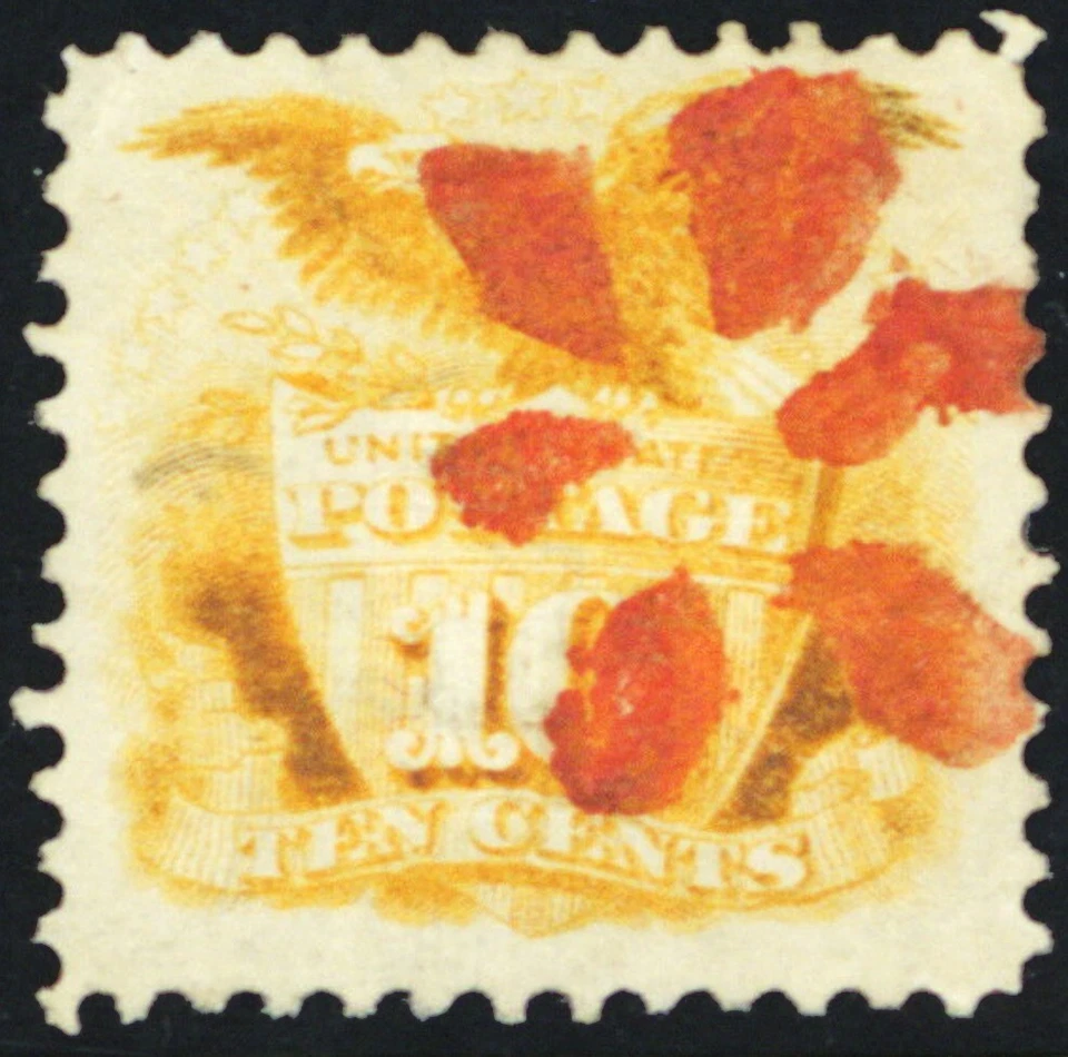 116, Usado 10¢ - Elegante Rojo Cancelar - Bonito Sello de Sonido SCV $150 * Stuart Katz Foto 1 de 1