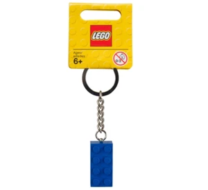 LEGO BLUE BRICK KEYRING 850154 KEYCHAIN 2 x 4 STUDS CREATOR EXCLUSIVE RARE BNWT - Picture 1 of 2