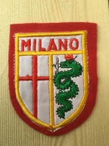 Patch toppa CM8X6 scudetto in stoffa ricamato della città di Milano - Picture 1 of 2
