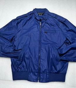 VINTAGE YOUTH MEN’S HELIX WIND BOMBER STYLE LIGHT WEIGHT JACKET YOUTH LARGE BLUE - Picture 1 of 8