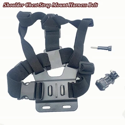 Black Shoulder Chest Strap Mount Harness Belt For SUPTig Sports DV Action Cams - Image 1 of 4