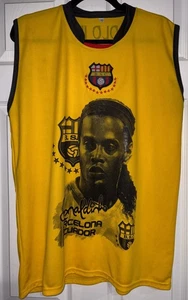 RONALDINHO SELTENES GELBES ÄRMELLOSES T-SHIRT TRIKOT FUSSBALLSPIELER HERREN 40 - Bild 1 von 5