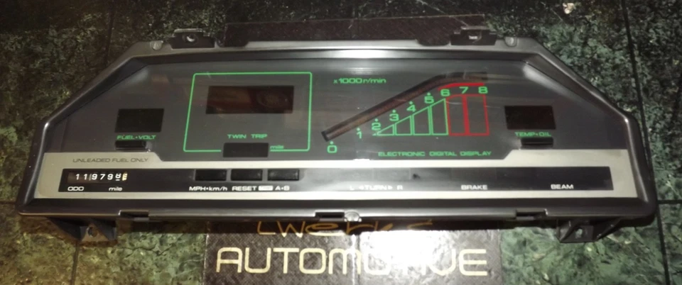 85-88 USDM OEM Nissan Maxima GLE Digital Dashboard Instrument Cluster assembly - Image 1 of 4