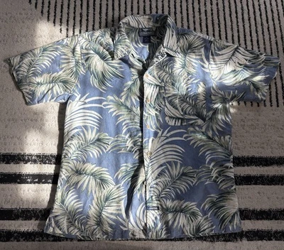 Structure Superior Quality Clothing Botanical Print Button-Up Shirt Hawaiian S - Image 1 of 3