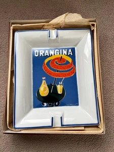 Vintage French 1986 Orangina "Année du Jubilé" Advertising Ashtray – Felt Bottom - Picture 1 of 6