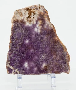 Chevron Amethyst Quartz Slab Slice Purple Rare Decor Nigeria 175mm 374g   H2315 - Picture 1 of 12
