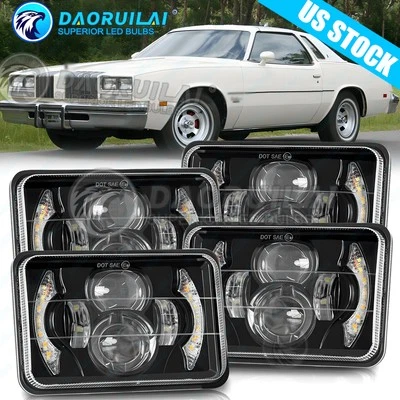 Faros LED de haz alto/bajo DRL 4x6" Oldsmobile Cutlass Supreme 1976-1988 4 un. Foto 1 de 4