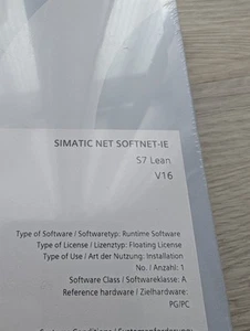 Siemens Simatic Net Softnet 6GK1704-1LW16-0AA0 S7 LEAN V16 LIZENZ - Bild 1 von 5