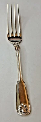 1 GARFO DE ALMOÇO SHELL & THREAD TIFFANY STERLING 6 3/4" SEM MONO POLIDO LINDO - Imagem 1 de 4