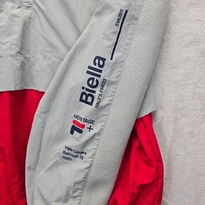 Fila Heritage Biella Italia Men’s XXL Half Zip Pullover Jacket Red Gray Retro - Picture 1 of 13
