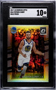 Donruss Optic Stephen Curry #46 Holo Prizm SGC 10 (A-3) 2017-18 - Imagen 1 de 2
