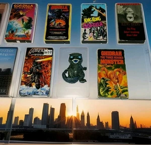 Godzilla VHS movie collection (6) VHS movies -&- Godzilla Pops toy figure & Kong - Picture 1 of 19
