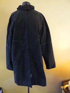 PETER WERTH Negro Impermeable Corto con Capucha Cremallera Topstitch Detalle Talla 3 GC - Imagen 1 de 24