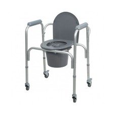 Sedia A Rotelle Comoda Multifunzione Altezza Regolabile - Sedia wc con ruote