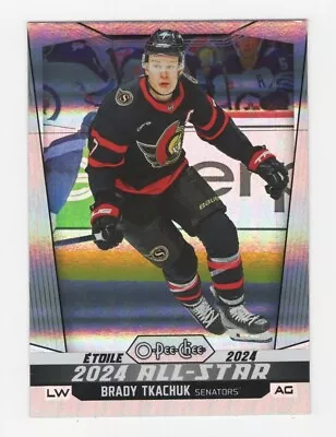 2024-25 O-PEE-CHEE HOCKEY RAINBOW FOIL 245/350 ALL-STAR BRADY TKACHUK #530 - Image 1 of 2