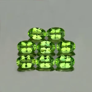 Peridoto Verde Ovalado 6x4 mm 8 Piezas, Impecable-VVS, Piedra Preciosa Suelta Natural - Imagen 1 de 3