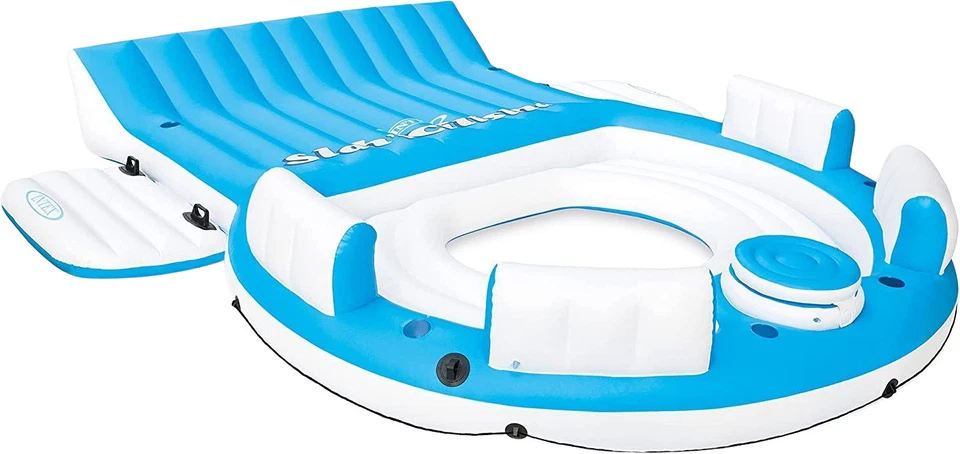 Intex Splash 'N Chill Inflatable Lake Island Float - Blue/White (56299EP)
