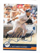 WIKI GONZALEZ 2001 PACIFIC AUTOGRAPHED SIGNED # 366 SAN DIEGO PADRES