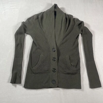 American Eagle Cardigan Sweater Womens Small Green Preppy Academia College Top - Image 1 of 4