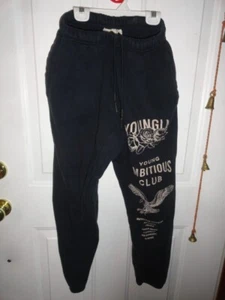 Mens Dark Blue Youngla Immortal Relaxed Fit Ambitious Sweatpant Joggers - SZ M - Picture 1 of 9