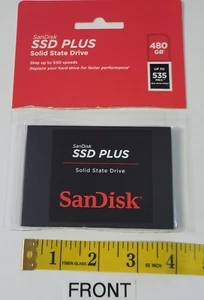 Sandisk 480GB 2.5" Internal SSD SATA Hard Drive SDSSDA-480G (Used) - Picture 1 of 3