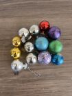 Vintage 1 Inch Glass Ball Tree Ornaments Lot Of 13 Poland Japan West Germany