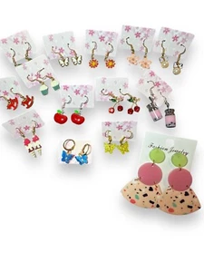 BIG LOT  14 Pairs of Women’s Earrings -  Free Shipping - Picture 1 of 10