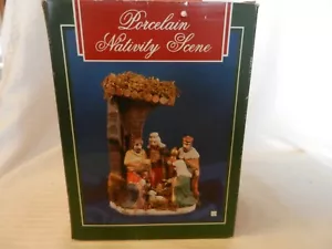 Painted Porcelain Nativity Scene Figurine Set #415730 - Picture 1 of 5