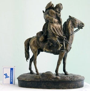 Original Vasily Grachev Bronze Skulptur Figur "Der Abschiedskuss" 1877  24.5cm - Bild 1 von 7