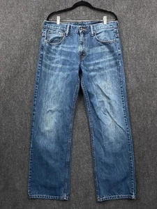 Levi's 569 Mens W34 L34 Loose Straight Fit Jeans Blue Denim Mid Rise Zip Fly - Picture 1 of 18