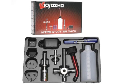 NOVO Kyosho Nitro Starter Pack Garrafa de Combustível / Ignitor / Chaves de Fenda / Chave - Imagem 1 de 2