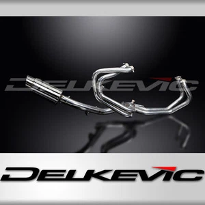 Honda VFR800 Interceptor 98-01 Complete Exhaust 4-1 8" Round Stainless Muffler - Foto 1 di 5