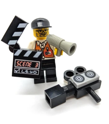 Lego City Town Studio Director Minifigure (stu002) Camera Clapboard Studios - Image 1 of 4