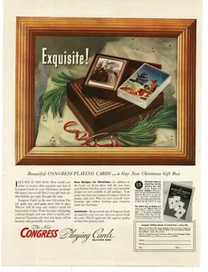 1939 Congress Playing Cards Victorian Ladies Vintage Print Ad - Picture 1 of 1