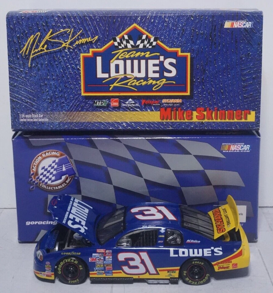 1999 Action Mike Skinner #31 Lowe's modelo Nascar fundido 1:24 - Imagem 1 de 4