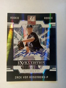 2009 Donruss Elite Zack Von Rosenberg Autografo Pirati #d/770 LSU Punter - Foto 1 di 2