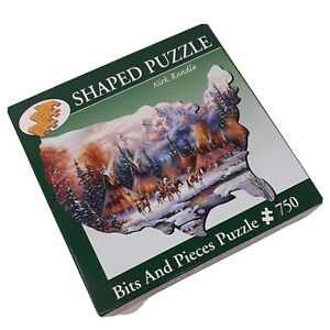 Shaped Puzzle "Home of the Brave" By Kirk Randle 750 Piece Bits and Pieces 