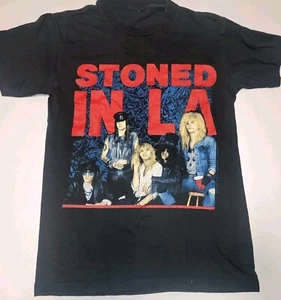 Vintage 1989 GUNS N ROSES "Stoned In L.A. LOS ANGELES COLOSEUM Tour T-Shirt M  - Picture 1 of 7