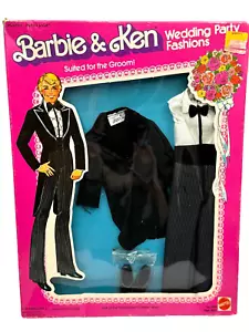 BK~ #L NIB BARBIE DOLL FASHION WEDDING PARTY SUITED FOR THE GROOM KEN 1979 1418 - Picture 1 of 1