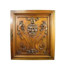 Architektonischer antiker handgeschnitzter Holzschrank Chimärenkopf Mascaron 19. - Bild 1 von 8