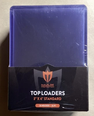 1 Pack 25 Max Protection Top Load Card Holders -  35pt Rigid 3x4 Toploaders - Image 1 of 2