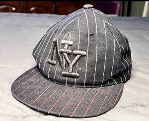 New York schwarz weiß Streifen verstellbar Hut Netz Haken & Schlaufe KOSTENLOSER VERSAND M7 1/4 - Bild 1 von 6