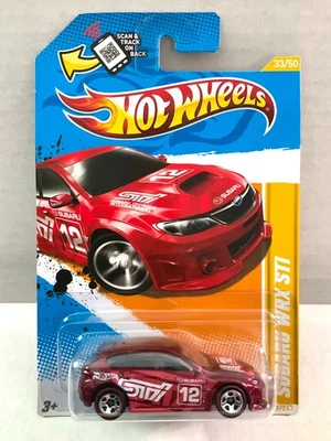 Hot Wheels SUBARU WRX STI - WALMART Exclusive REDLINES 2012 New Models #33 - Image 1 of 3