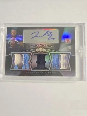 2009 Triple Threads Prime Football Auto, Javon Ringer-#1/5 - Image 1 of 2